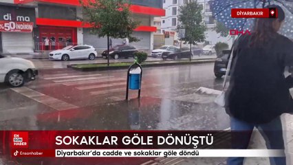 Diyarbakır’da cadde ve sokaklar göle döndü