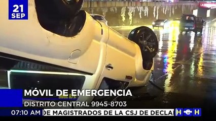 Borracho al volante «fondea» tras estrellarse con árbol | Móvil Emergencia TGU