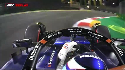 Colapinto rozando los muros en Singapur