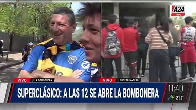 ⚽ RIVER - BOCA: LOS HINCHAS SE PREPARAN PARA EL SUPERCLÁSICO