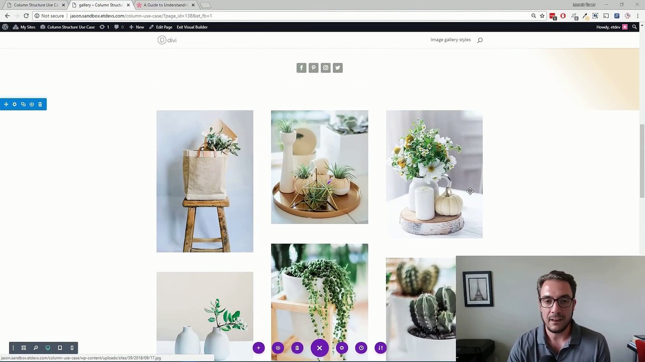 Criando 3 designs de galeria de imagens usando os novos layouts de coluna do Divi