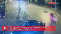 Polis memuru, nefes borusuna yiyecek kaçan taksiciyi 'heimlich' manevrasıyla kurtardı