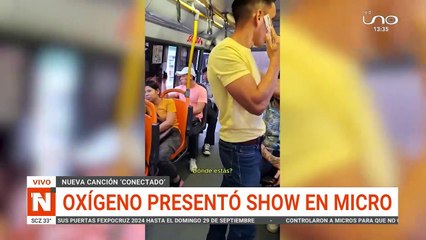 Oxigeno presentó su canción ‘conectado’ en un micro