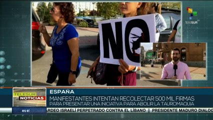 Organizaciones sociales de España se movilizan para abolir la tauromaquia
