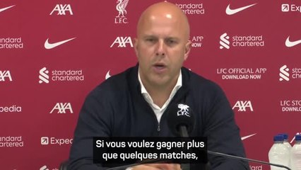 Liverpool - Slot : "J'apprends chaque jour de mes joueurs"