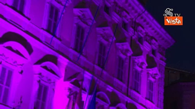 Palazzo Madama illuminato di viola per Giornata mondiale Alzheimer