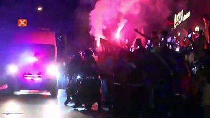 Galatasaray'a Florya'da coşkulu karşılama