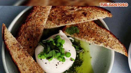 Burrata com molho pesto