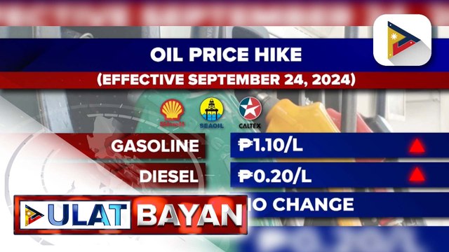 Pagtaas ng presyo ng produktong petrolyo, ipatutupad bukas