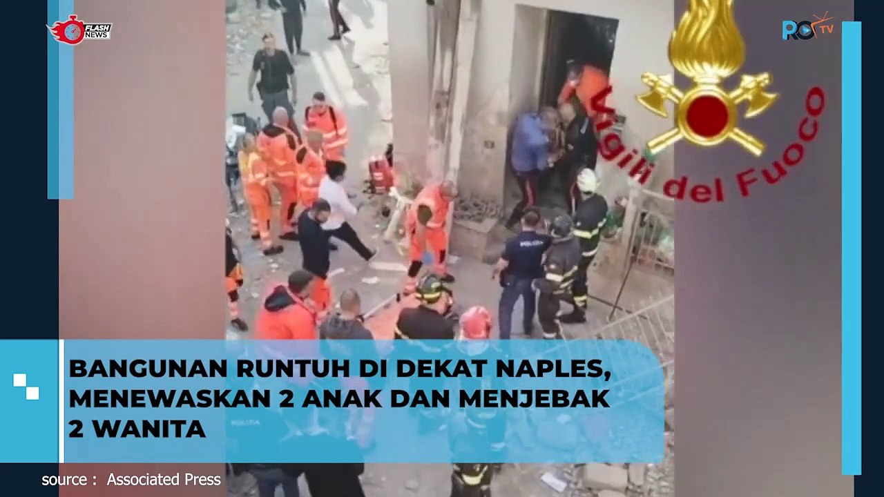 Rumah Dua Lantai Runtuh di Saviano, Italia, Tewaskan Tiga Orang