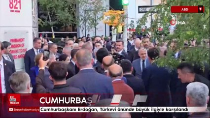 Cumhurbaşkanı Erdoğan Türkevi'nin önünde yoğun ilgiyle karşılandı