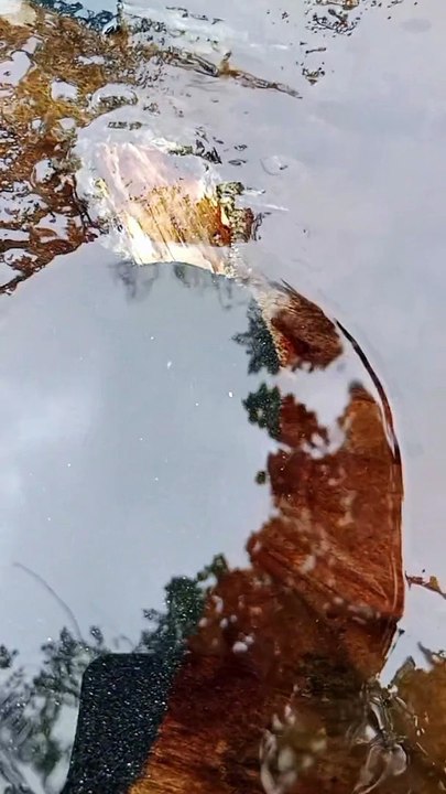 Proses pencarian emas di sungai