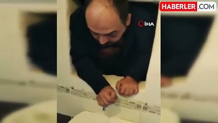 Download Video: Hükümlü tuvaletin havalandırma boşluğunda yakalandı