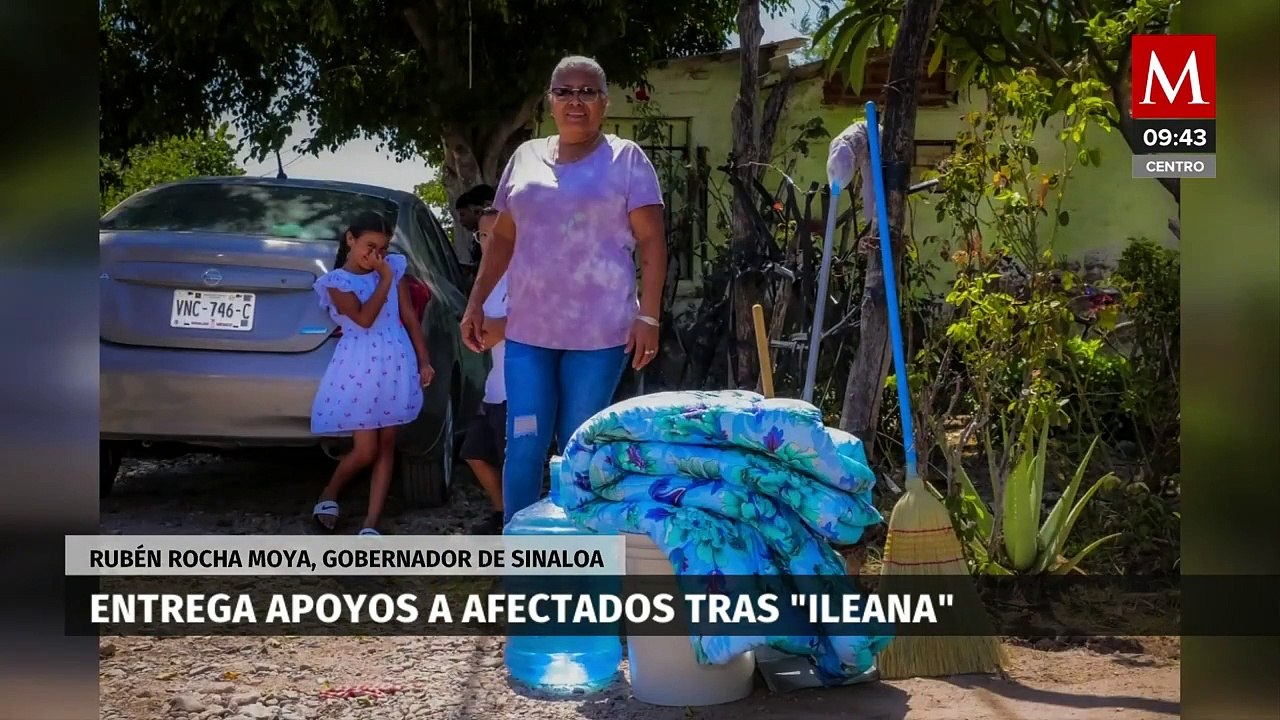 Rubén Rocha entrega apoyos a afectados tras 'Ileana'