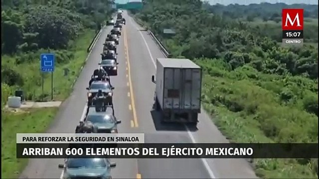 Llegan 600 elementos del Ejército Mexicano para reforzar la seguridad en Sinaloa