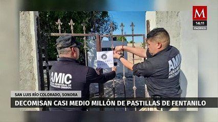 Decomisan casi  492 mil 300 pastillas de fentanilo en San Luis Río Colorado