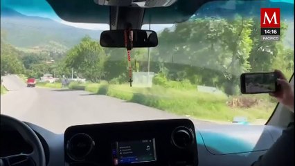 Con mantas de agradecimiento fue despedido el presidente AMLO en su última gira por Oaxaca