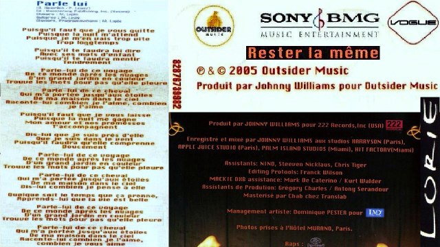 LORIE — Parle-lui /// LORIE : RESTER LA MÊME — CD · (2005)