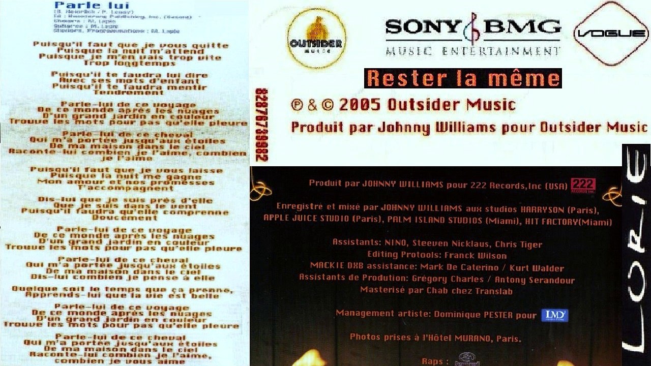 LORIE — Parle-lui /// LORIE : RESTER LA MÊME — CD · (2005)