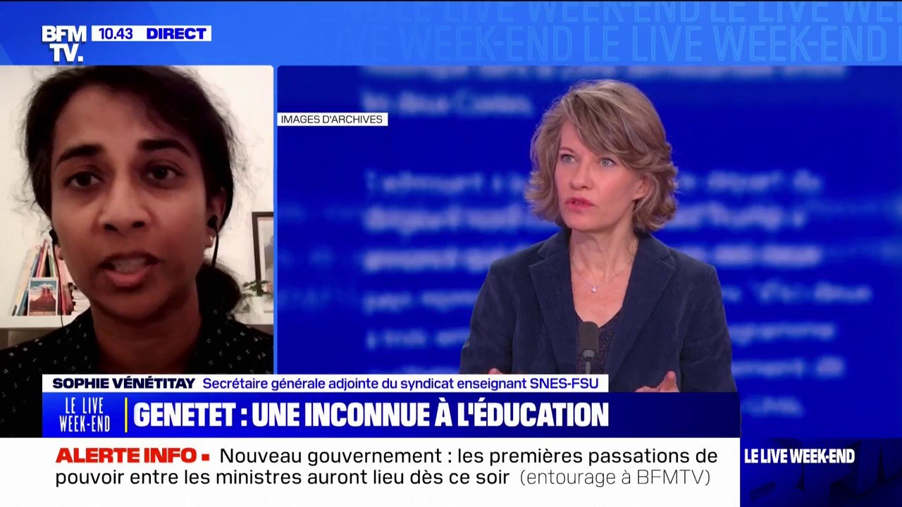 Sophie Vénétitay (syndicat enseignant SNES-FSU): "On a une nouvelle ministre de l'Éducation nationale qui ne connaît pas les dossiers"