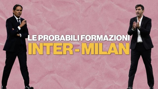 Inter-Milan: le probabili formazioni di Inzaghi e Fonseca