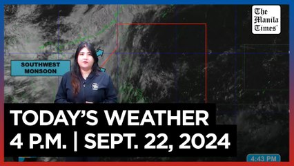 Today's Weather, 4 P.M. | Sept. 22, 2024