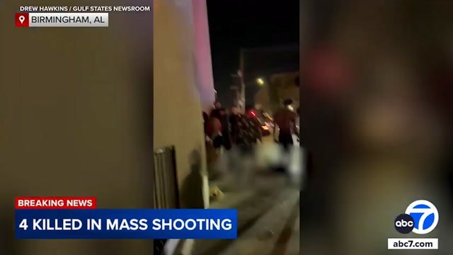 Alabama mass shooting: Four dead and dozens injured after 'multiple gunmen' open fire in Birmingham