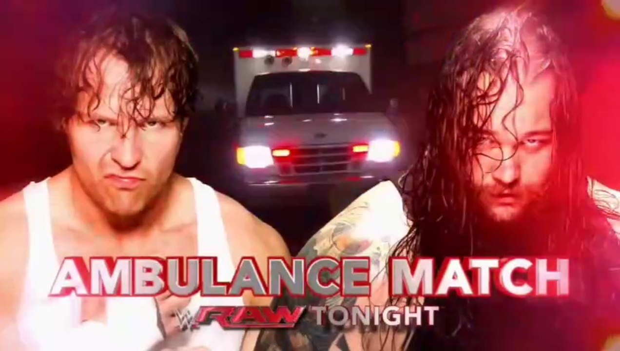 WWE Raw 01.05.2015 - Dean Ambrose vs Bray Wyatt (Ambulance Match)