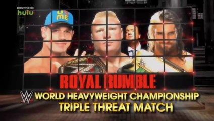 WWE Royal Rumble 2015 - John Cena vs Seth Rollins vs Brock Lesnar (Triple Threat Match, WWE World Heavyweight Championship)