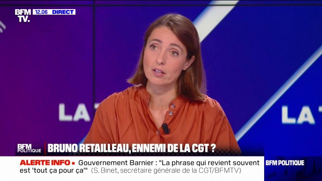 Sophie Binet sur la nomination de Bruno Retailleau à l'Intérieur: On a un débat sur l'immigration qui est totalement caricatural et qui oublie qu'aujourd'hui en France que l'immigration est une richesse