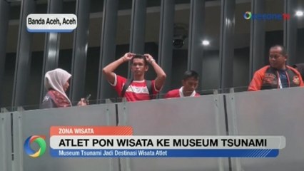 Atlet PON XXI Nikmati Pantai Kampung Jawa dan Wisata ke Museum Tsunami