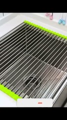 "Fold, Rinse, Store – The Ultimate Kitchen Sink Shelf You Need! "