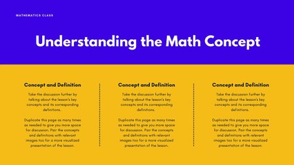 Colorful Geometric Style Mathematics Lesson Presentation Framework