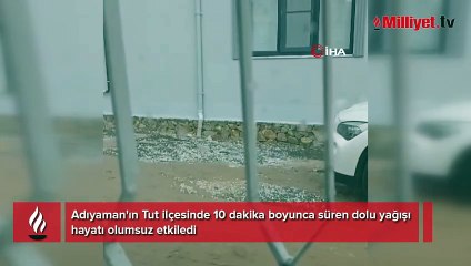 Adıyaman´da dolu yağışı etkili oldu