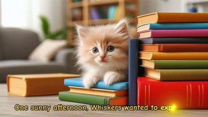 Innocent cat playing alone in the house,Cute Cat Video, Click on it to see the kitten's movements