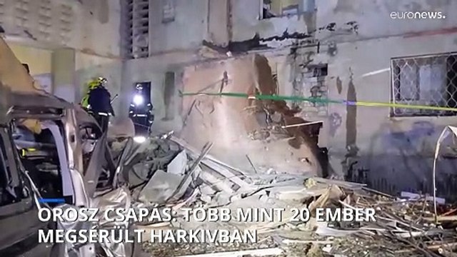 Jó néhányan megsebesültek egy Harkivot ért orosz csapásban