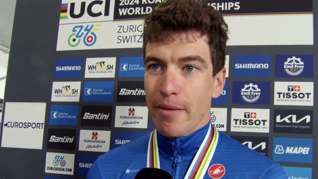 Cycling - UCI World Championships Zurich 2024 - Edoardo Affini : Amazing to be in the podium with Filippo Ganna