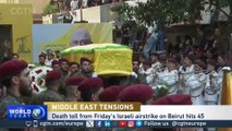 Thousands mourn top Hezbollah commander Ibrahim Aqil after deadly Israeli strike in Beirut