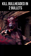 Leon Kill Bull head Burte in 2 bullets #residentevil4remake #GamesTyphoon #shorts #re4remake #Burte #bullhead
