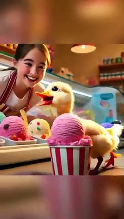 Oops! Adorable Duckling Drops Ice Cream Cute Fail Video