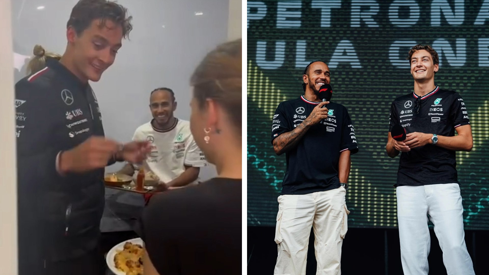 Lewis Hamilton y George Russell son consentidos por Mercedes tras su gran carrera en el GP de Singapur 