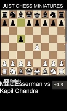 Marc Esserman wins with the Smith Morra and the Opera checkmate