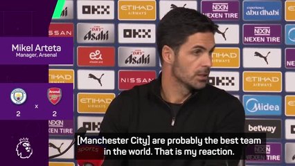 Скачать видео: Arteta 'so proud' of Arsenal despite conceding last minute equaliser