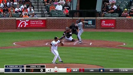 Albert Suárez permite hasta 3 jonrones ante Detroit