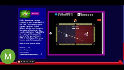 Crypto election Project| Web3 Game| Play To Earn| 8 Ball Pool