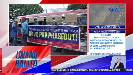 Ilang tsuper at konduktor, nakapuwesto na sa Baclaran para sa tigil-pasada kontra-PTMP | Unang Balita