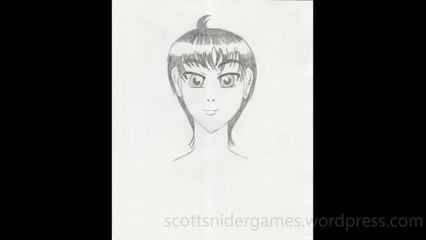 Manga Portrait (Front View) Pencil Sketch Video #2 (09-23-2024)