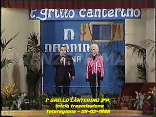 I' Grillo canterino - II stagione, inizio 3a puntata. Teleregione - 05-02-1986