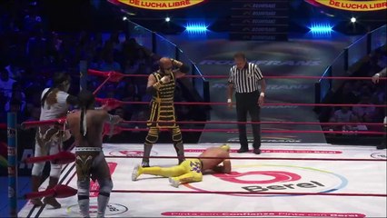 Capitán Suicida, Espíritu Negro, Rey Cometa vs Dark Magic, Espanto Jr., Okumura