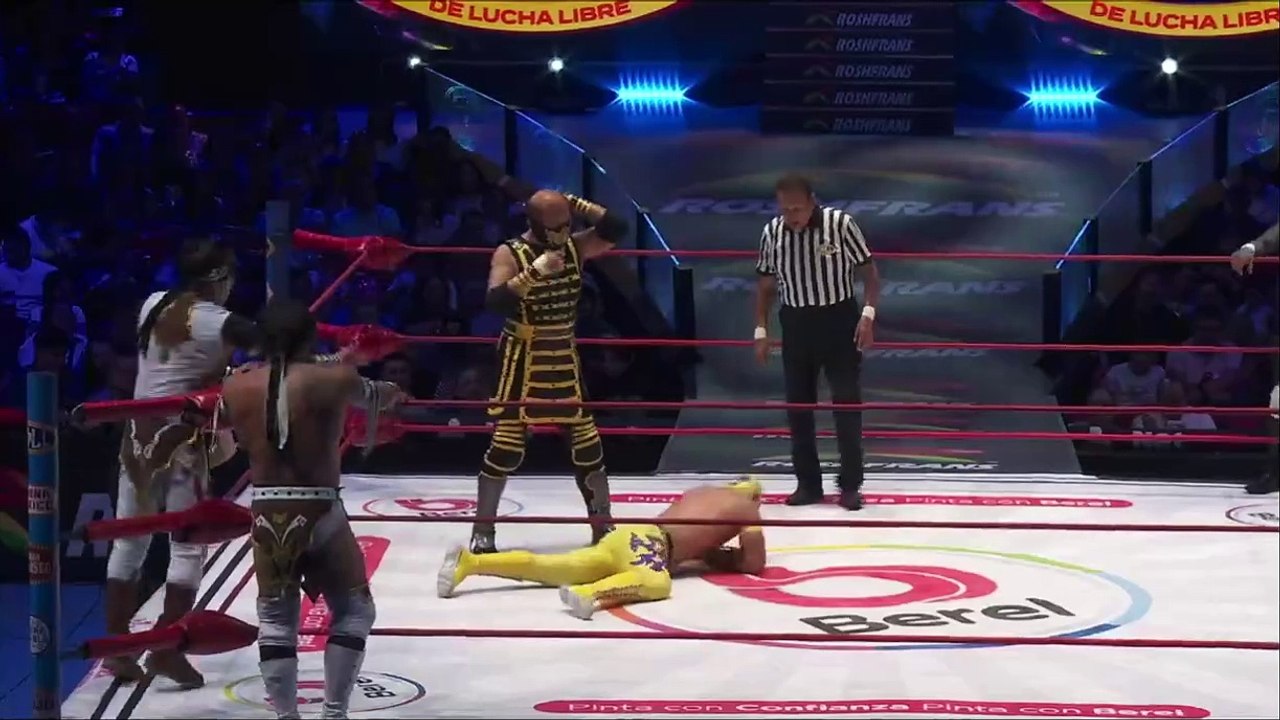 Capitán Suicida, Espíritu Negro, Rey Cometa vs Dark Magic, Espanto Jr., Okumura